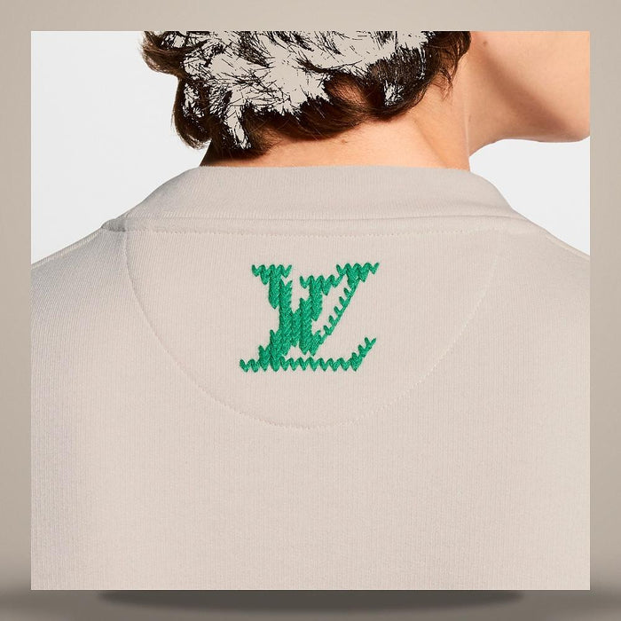 Louis Vuitton Women's Embroidered Signature Sweatshirt Regular Fit