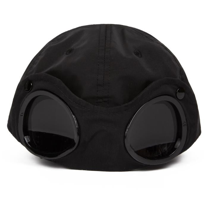 CP Company Chrome-R Embroidered Logo Goggle Baseball Cap Black