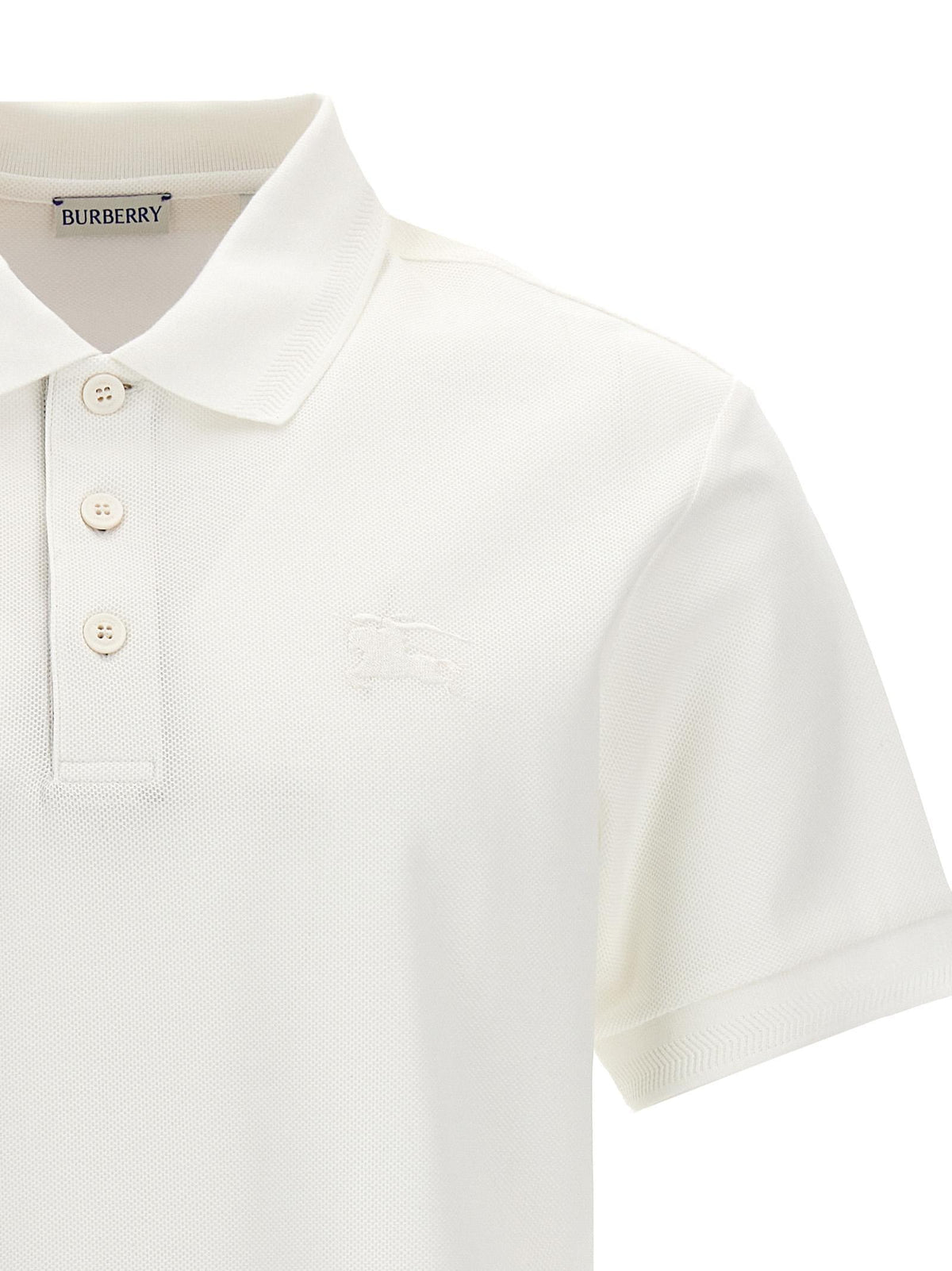 BURBERRY White Short Sleeve Shirt for Men