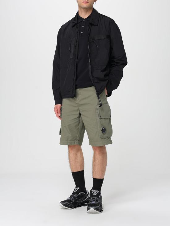 CP Company Black Nylon Hooded Jacket for Men 18CMOS092 A005904G