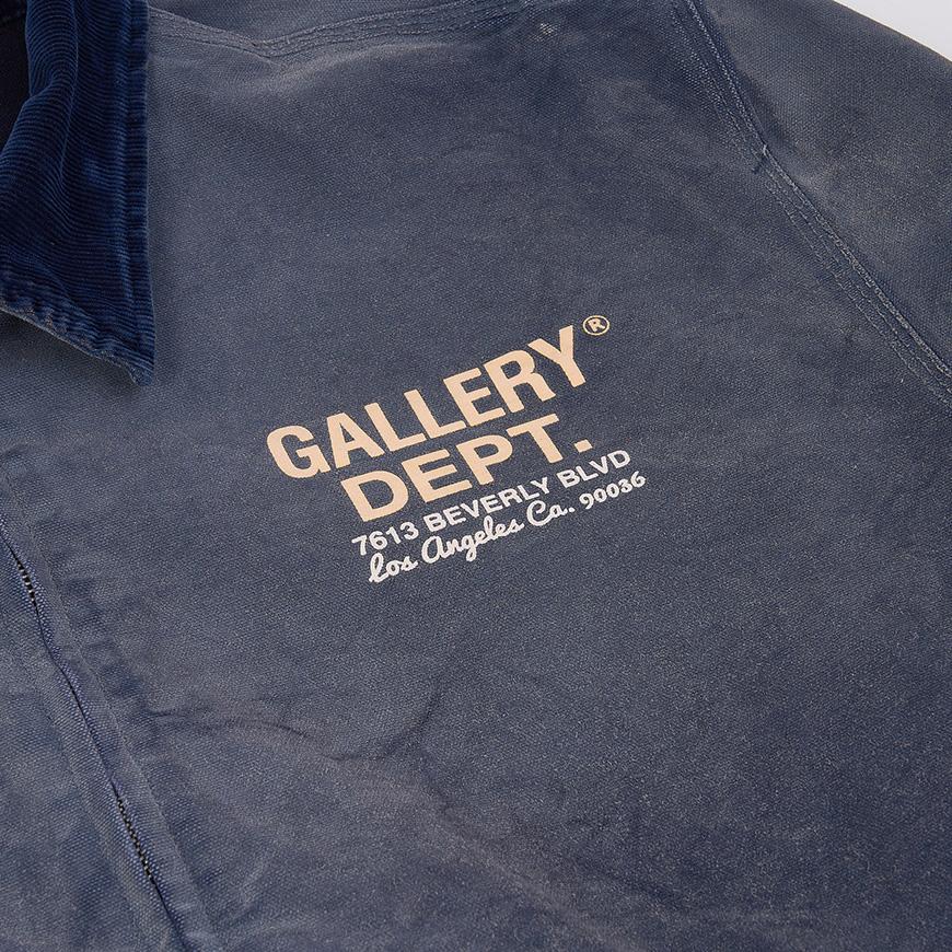 GALLERY DEPT. Navy Logo Patch Mechanic Jacket for Men MJKT 20044 NAVY