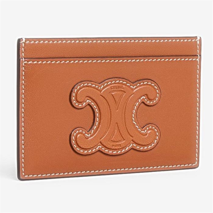 CELINE Triomphe Leather Card Holder