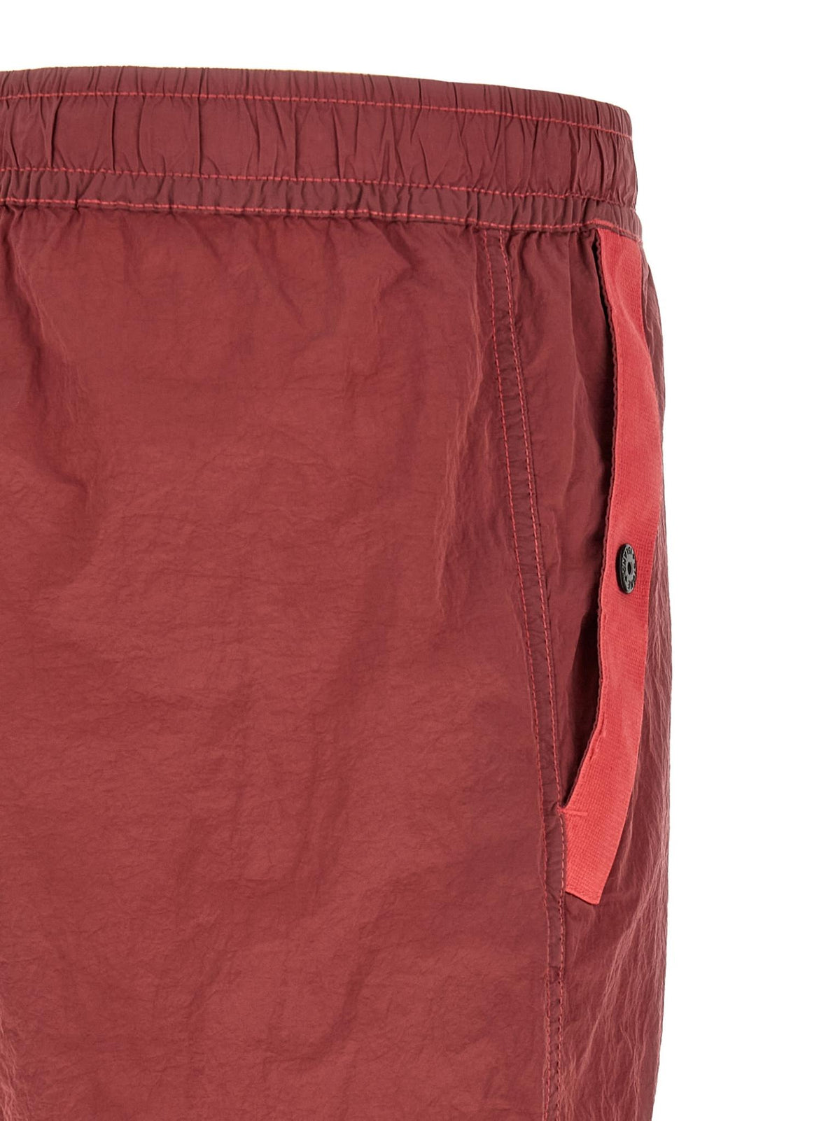 STONE ISLAND Black Cropped Trousers for Men