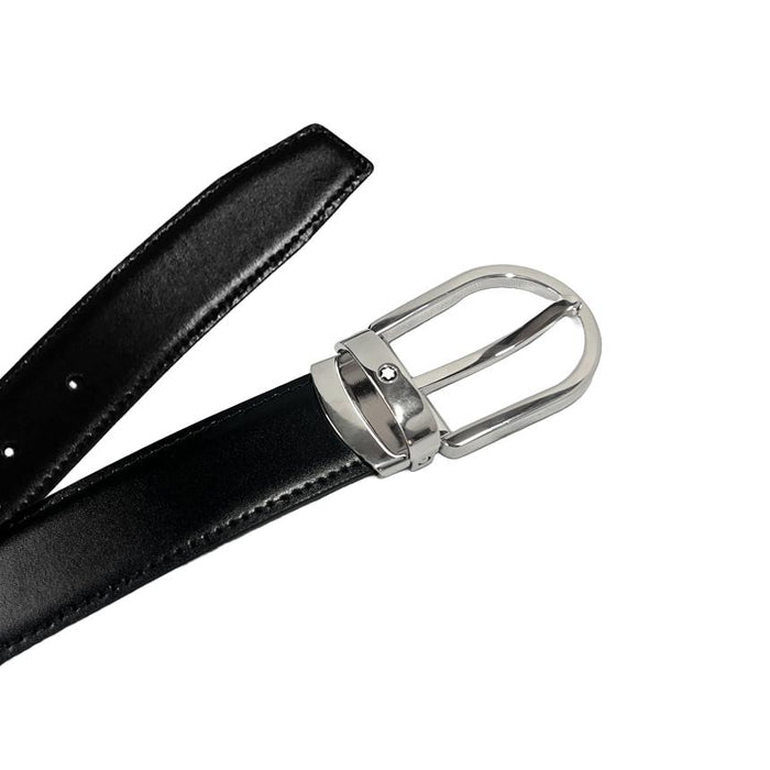 Montblanc Men’s Reversible Black Brown Leather Belt 128135 222371