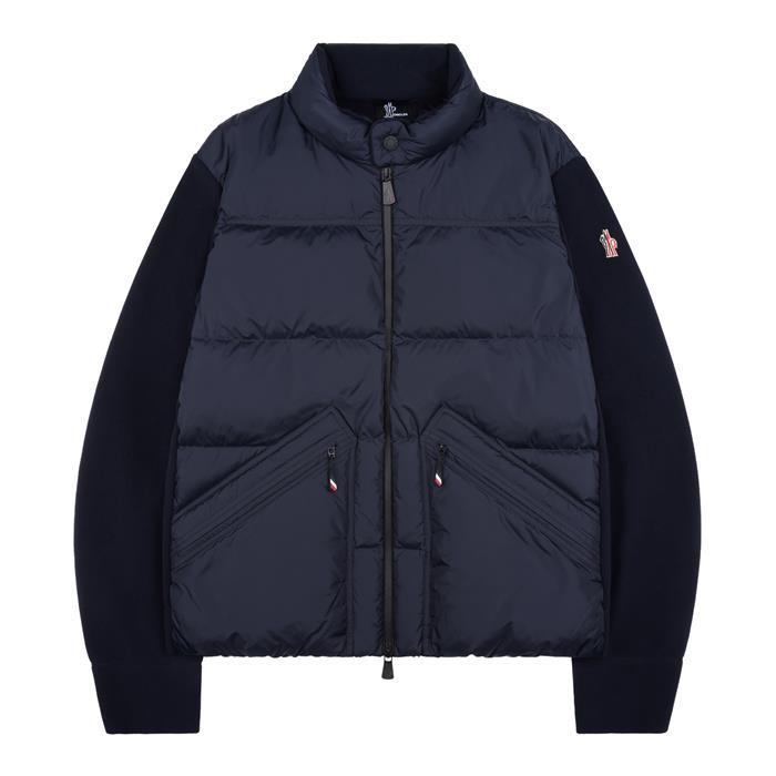 Moncler Grenoble Padded Fleece Cardigan Navy Men’s