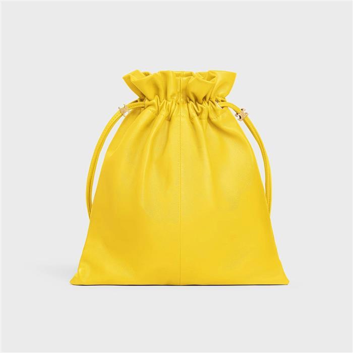 CELINE Small Crystal Pouch Lambskin Shoulder Bag