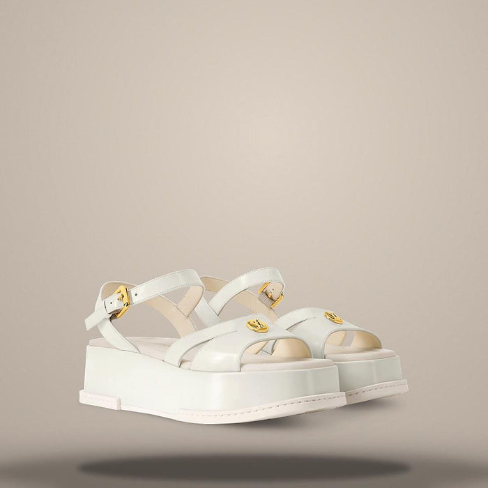 Louis Vuitton Men's Maya Platform Sandals Ecru White 1AJLZF