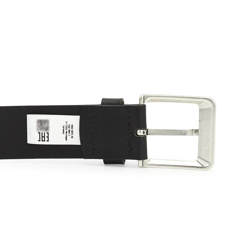 HUGO BOSS Men's Leather Belt Black