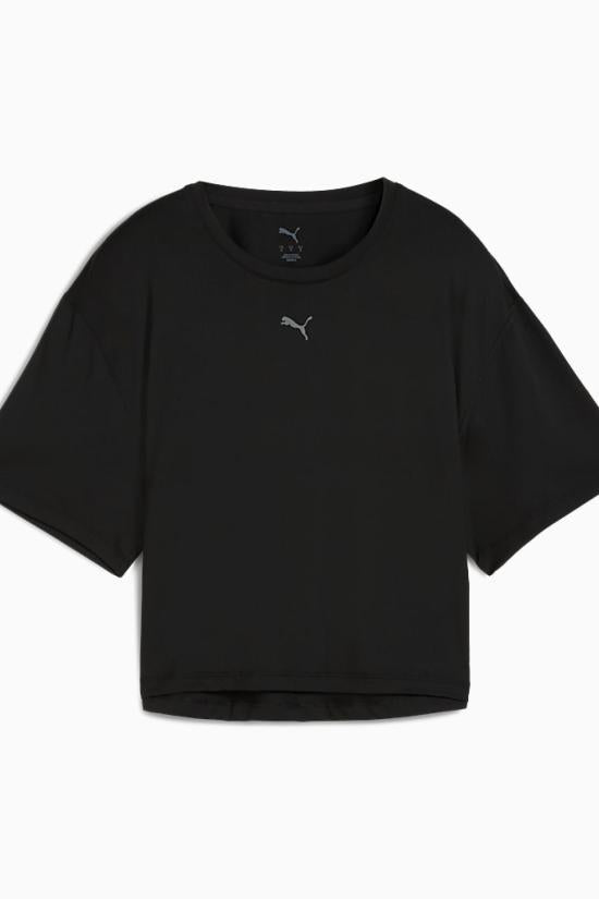 PUMA Men’s Short Sleeve T-Shirt Black Cotton Tee 527457 01