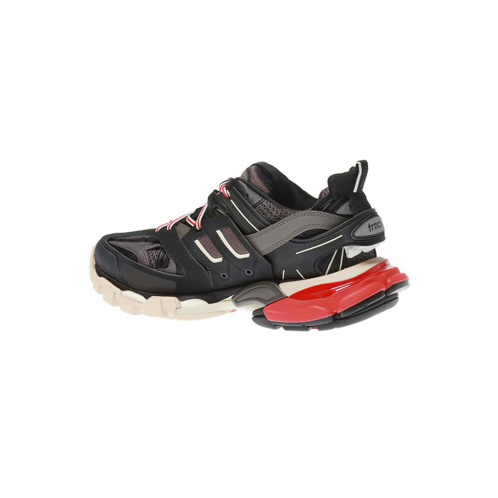 BALENCIAGA Black Red Track Low-Top Sneakers Women