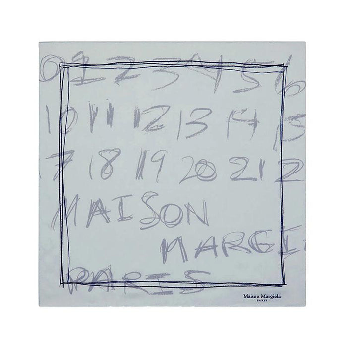 Maison Margiela Numerical Print Silk Scarf
