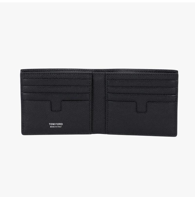 TOM FORD Black Leather Bifold Wallet for Men YM228 LCL081