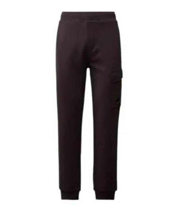 CP Company Diagonal Raised Fleece Cargo Sweatpants Black Men