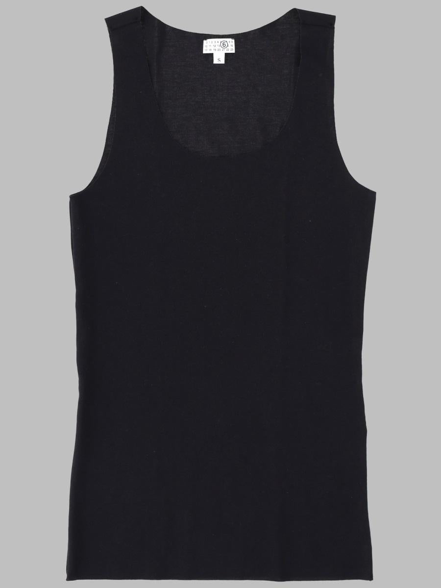 Maison Margiela Black Cotton Sleeveless Shirt Tank Top