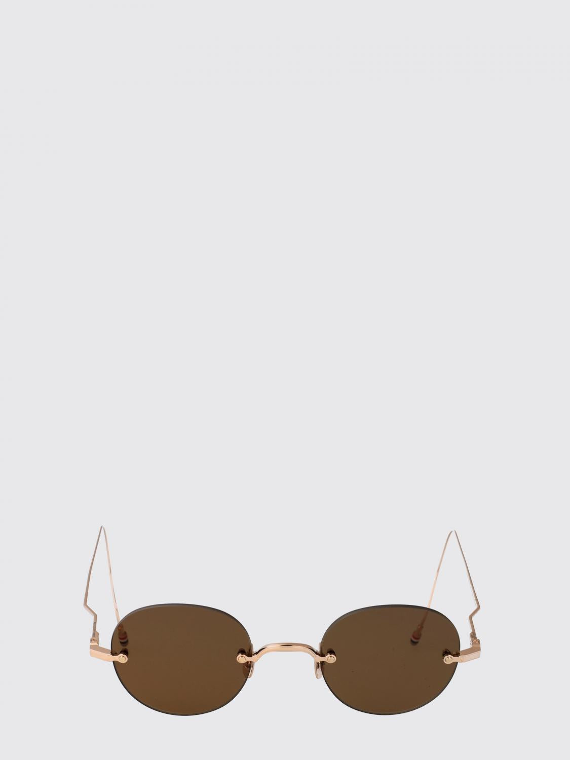 THOM BROWNE Gold Acetate Metal Round Sunglasses for Men