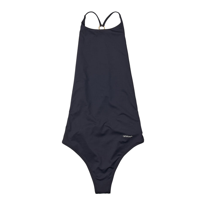 OFF WHITE Logo Print Monokini Swimsuit for Women