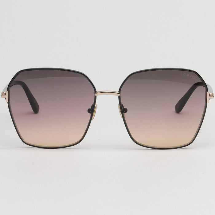 TOM FORD Oversized Unisex Sunglasses Claudia 02 TF839 01B