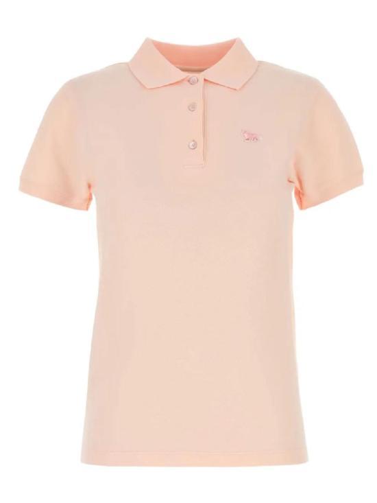 Maison Kitsune Baby Fox Patch Regular Polo Shirt Rose Water