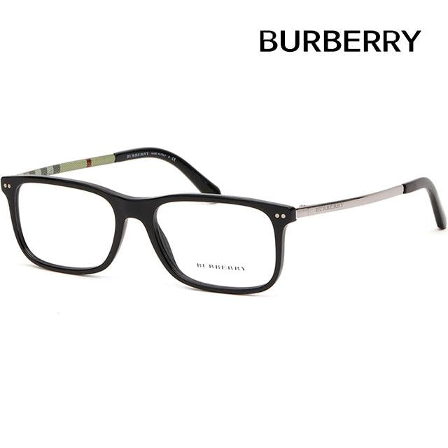 BURBERRY Black Acetate Thick Frame Eyeglasses Unisex BE2282 3001