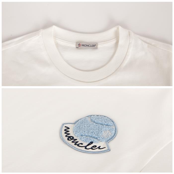 Moncler Logo Patch Short Sleeve T-Shirt White
