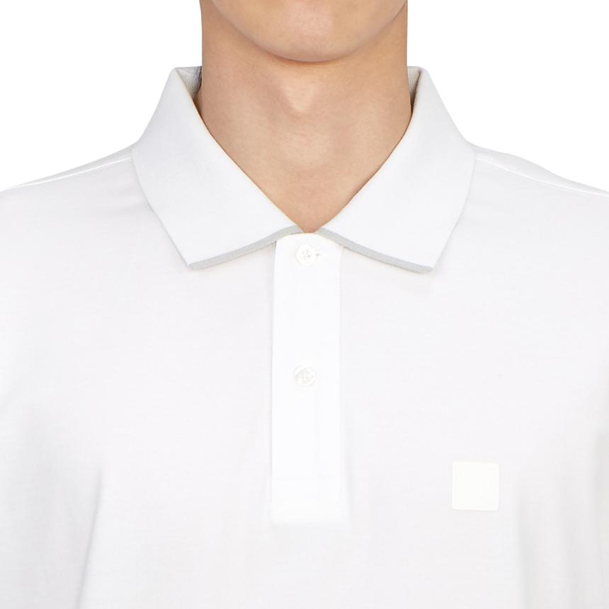 CP Company Men’s Short Sleeve Polo Shirt White Cotton