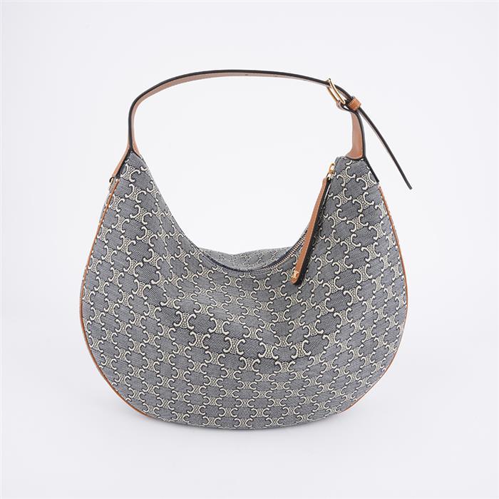 CELINE Triomphe Jacquard Loulou Shoulder Bag