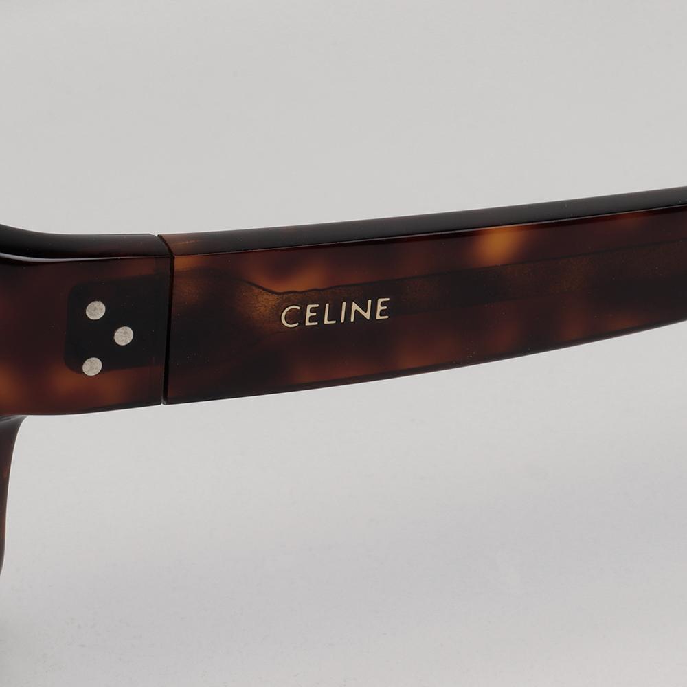 CELINE Thick Square Tortoise Acetate Eyeglass Frames Unisex CL50033I 054
