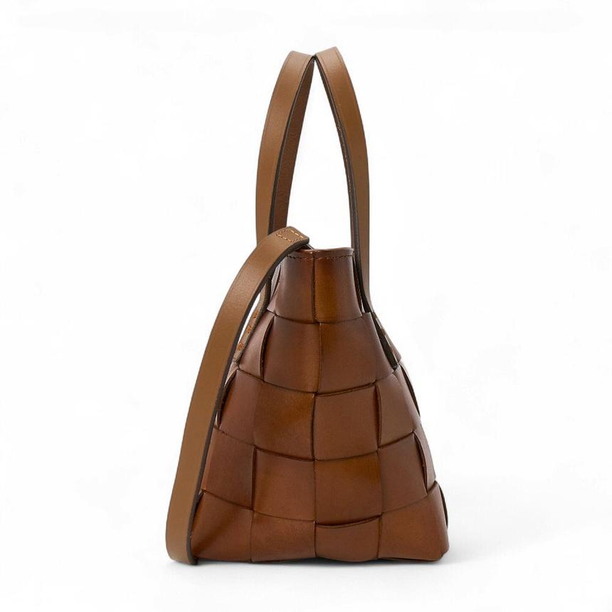 Dragon Diffusion Tan Leather Mini Tote Bag for Women