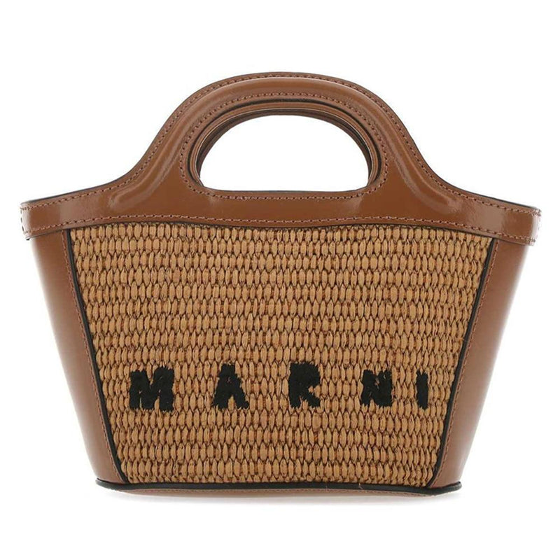 Marni Tropicalia Leather Crossbody Bag White