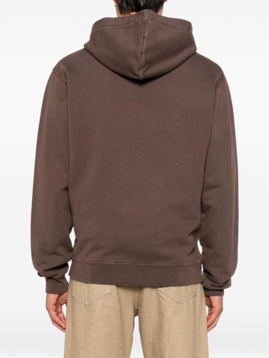 JACQUEMUS Brown Grosgrain Hoodie Pullover Top