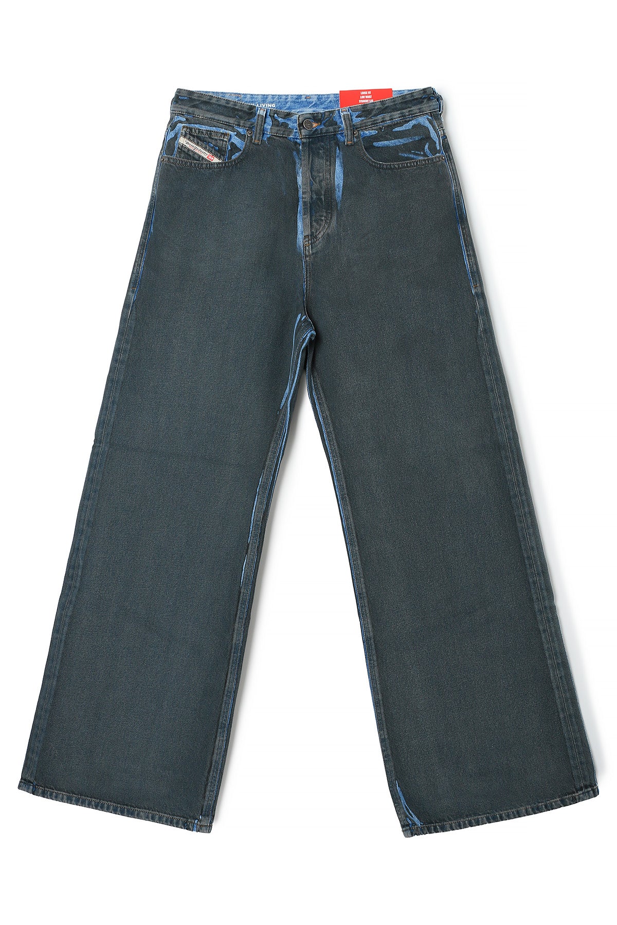 DIESEL Black Dark Gray Denim Jeans Unisex