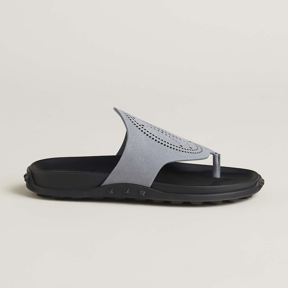 HERMES Blue Natura Slide Sandals Women’s Slippers