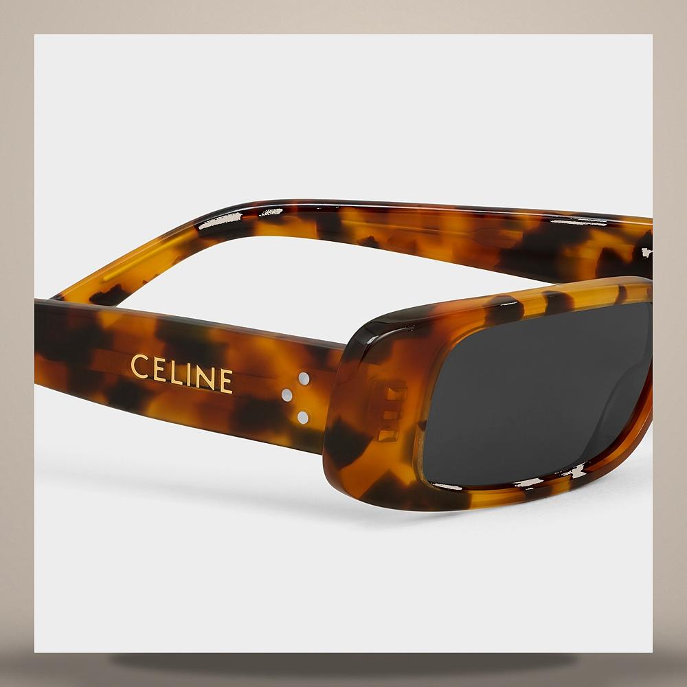 CELINE Triomphe Mini 01 Acetate Sunglasses Red Havana 4S338CPLB 19TR