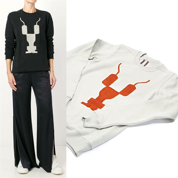 Rick Owens Darkshadow Fleece Sweatshirt Women’s Navy