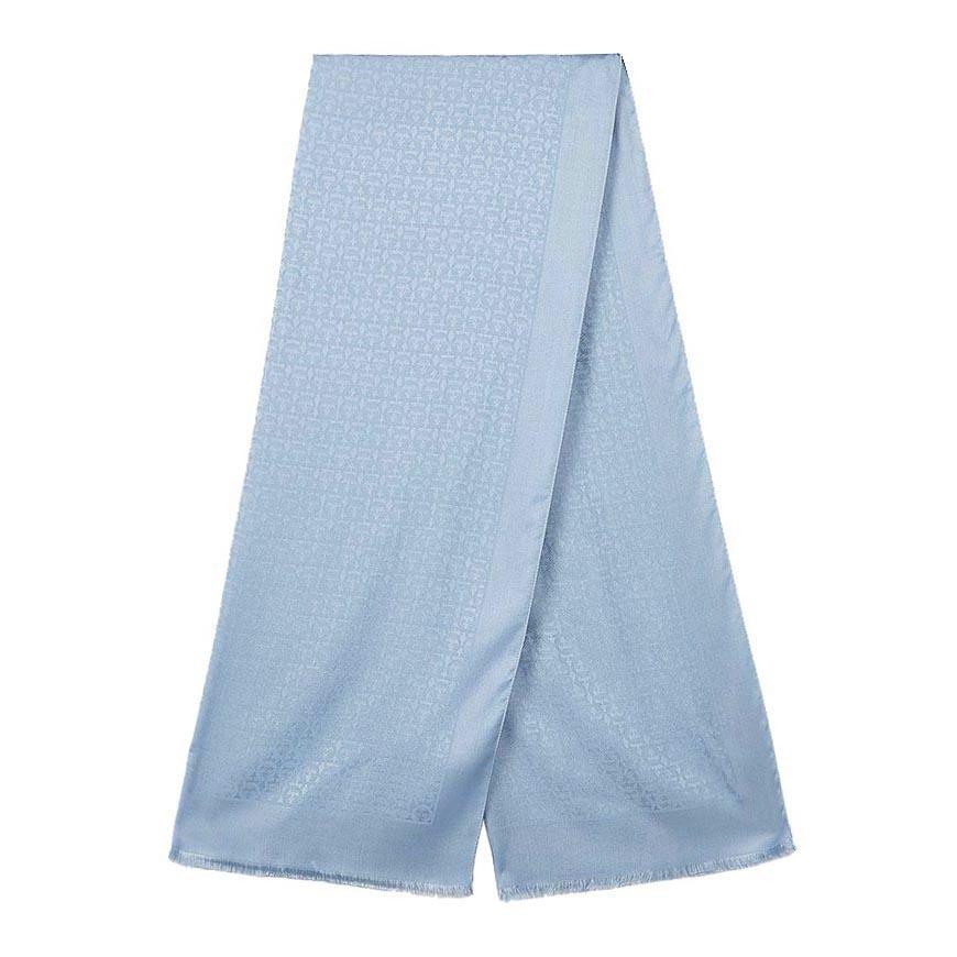 Ferragamo Women’s Gancini Scarf Washed Denim 0791132
