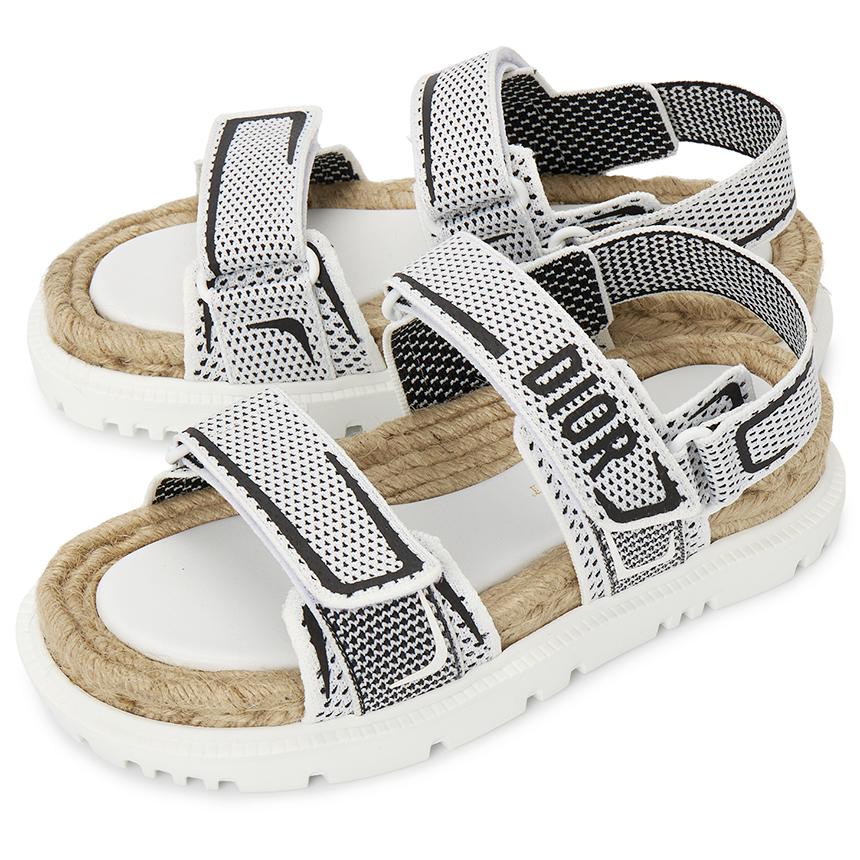 DIOR Women’s Sandals Black Leather Strappy Sandals