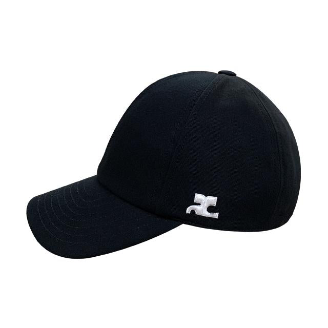 courreges Logo Signature Baseball Cap Black Unisex