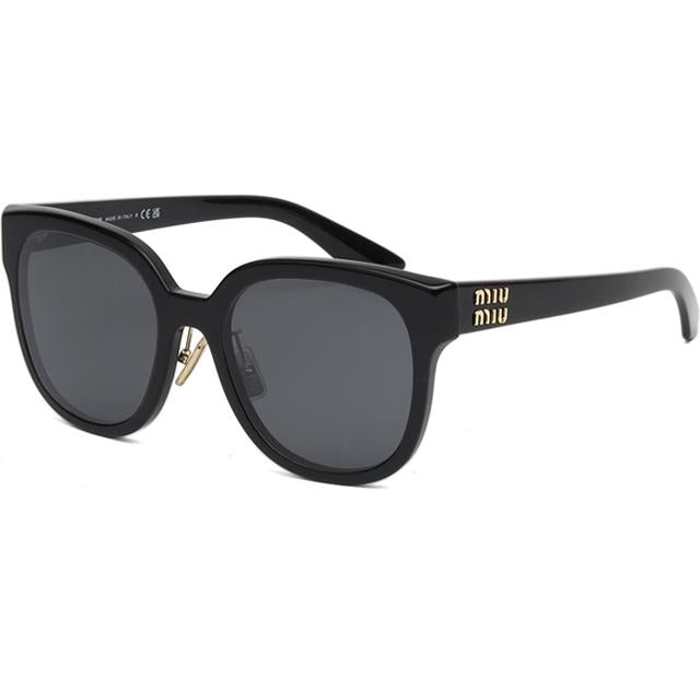 Miu Miu Black Acetate Square Oversized Unisex Sunglasses SMU01Z 1AB 5S0