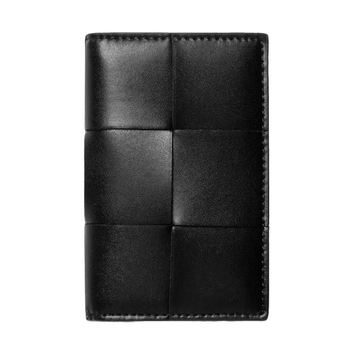 Bottega Veneta Black Leather Bi-Fold Wallet