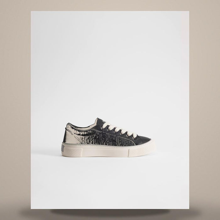 DIOR Black Grain Calfskin Dior Gravity Leather Low-Top Sneakers