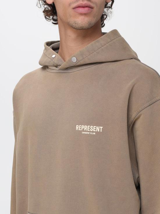 REPRESENT Cotton Pullover Hoodie Ladies Top OCM4111316 BEIGE DOM