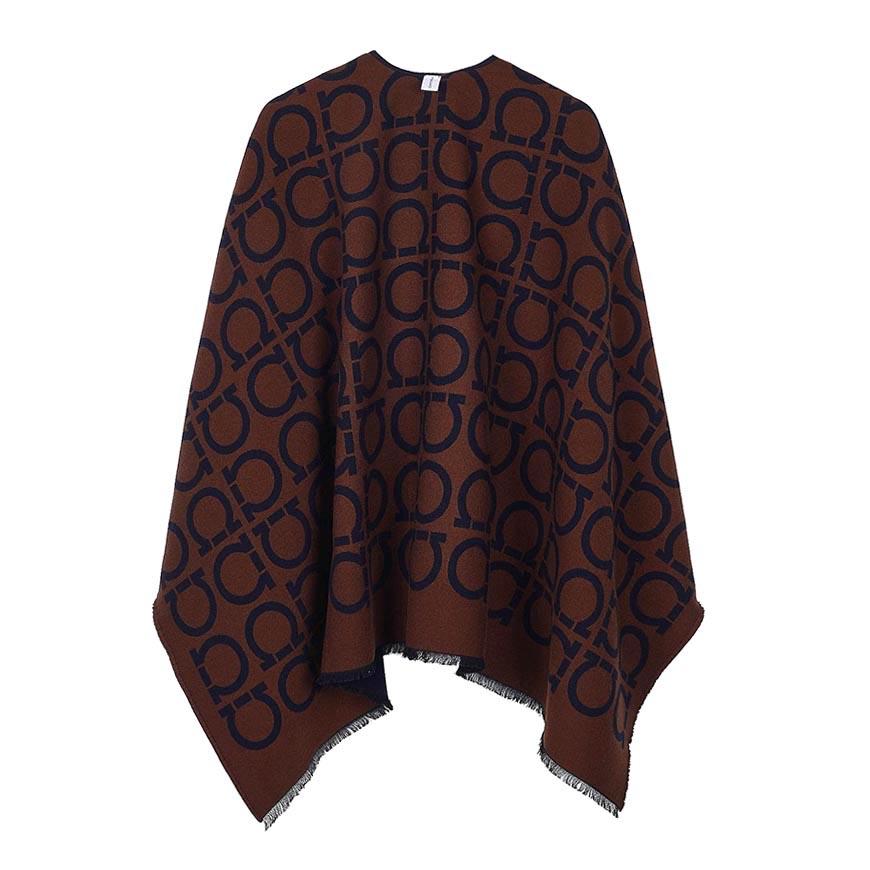 Ferragamo Gancini Wool Cape for Women 32 0385 CAPE ISSACA 0755829