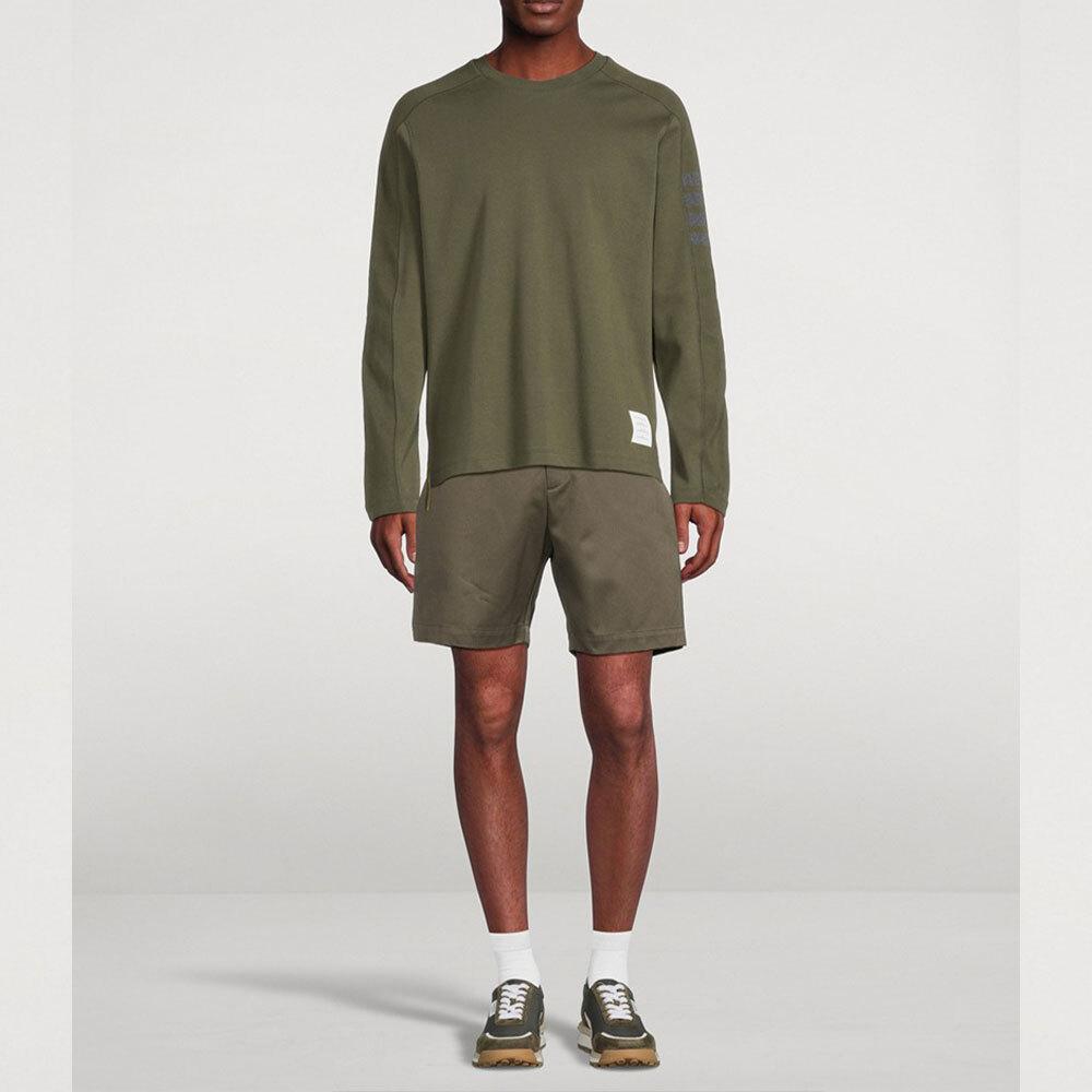 THOM BROWNE 4-Bar Long Sleeve Cotton T-Shirt Navy Men’s