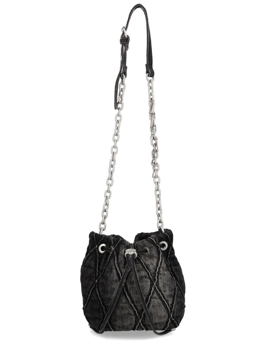 DIESEL Black Leather Shoulder Bag
