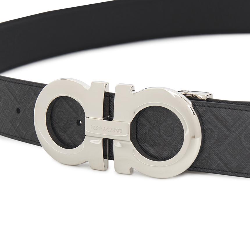 Ferragamo Gancini Men’s Reversible Leather Belt Pre-Cut 0270 018 0780244
