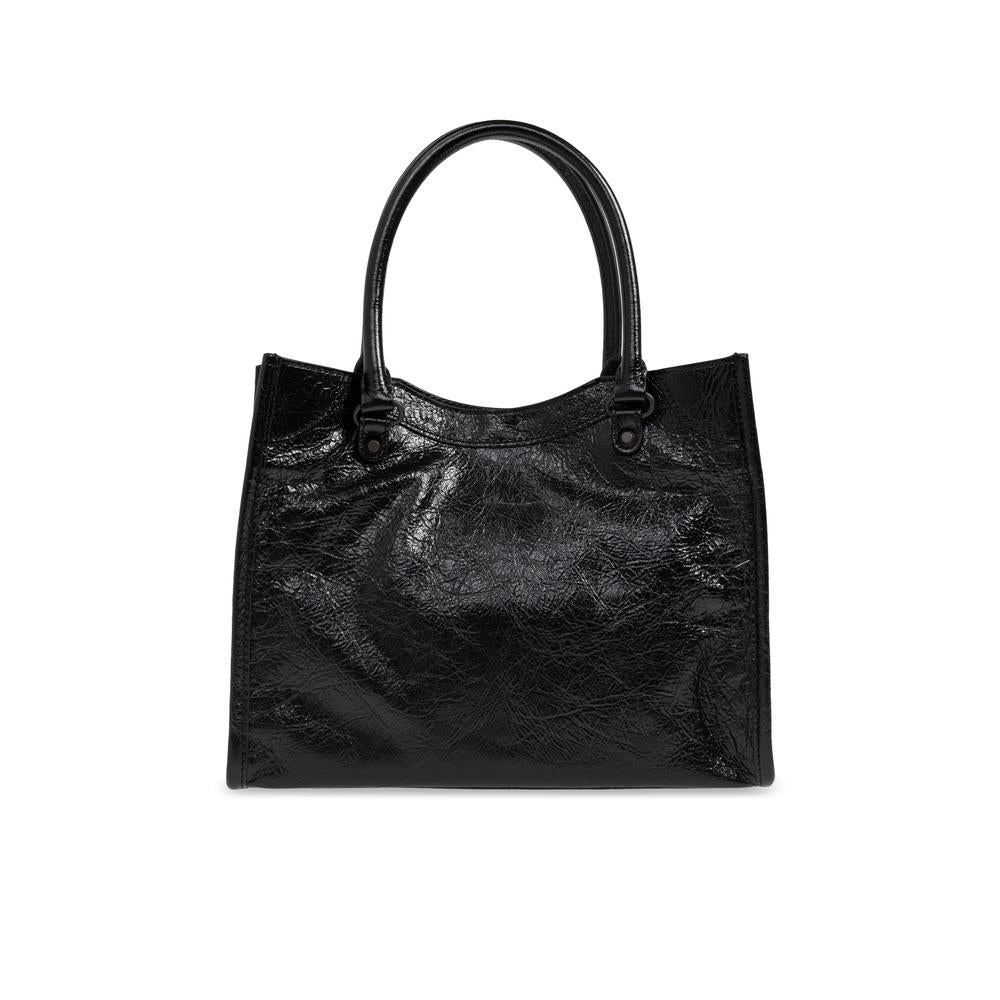 BALENCIAGA Le City Black Leather Tote Bag