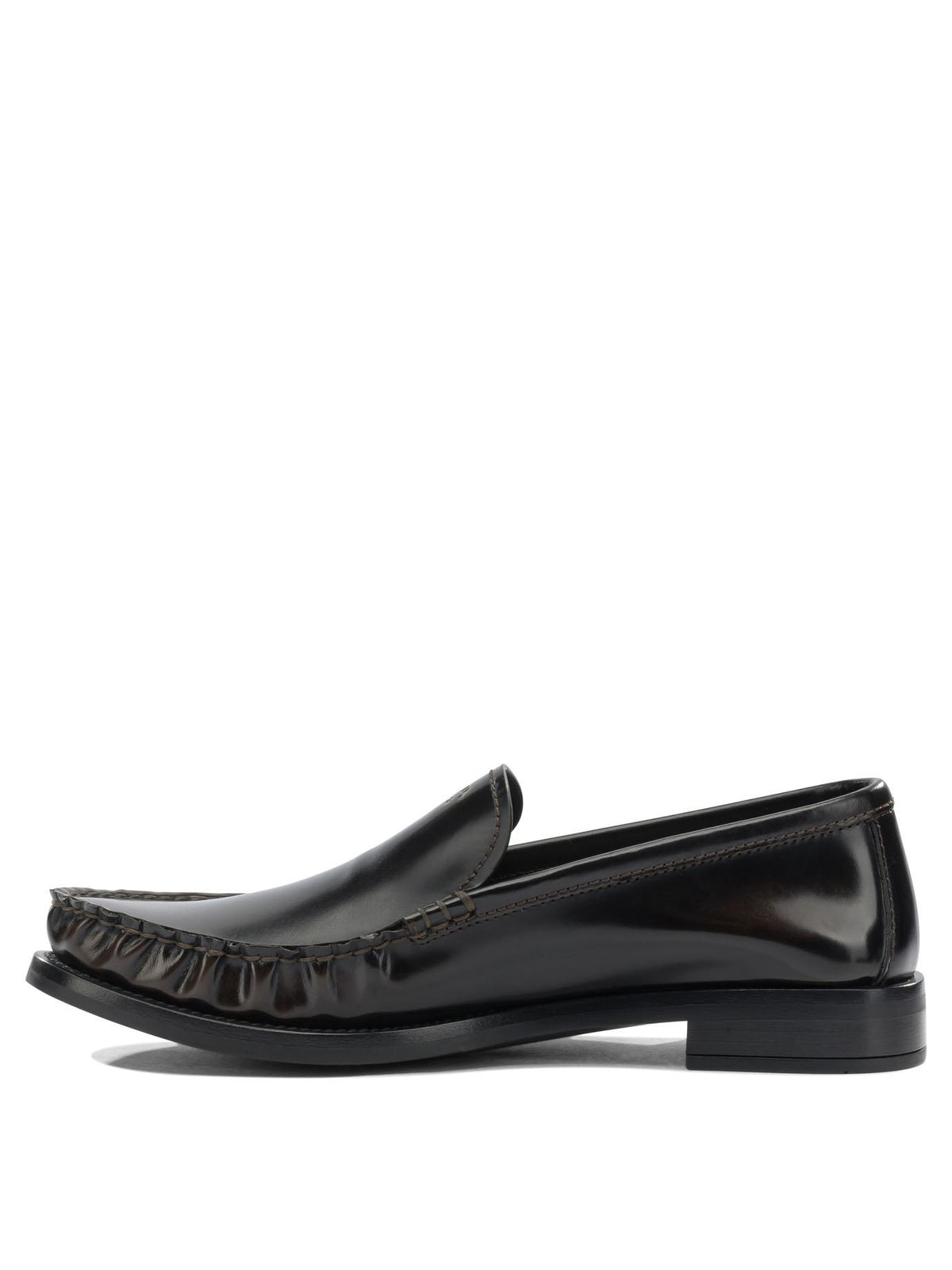 PRADA Black Leather Loafers