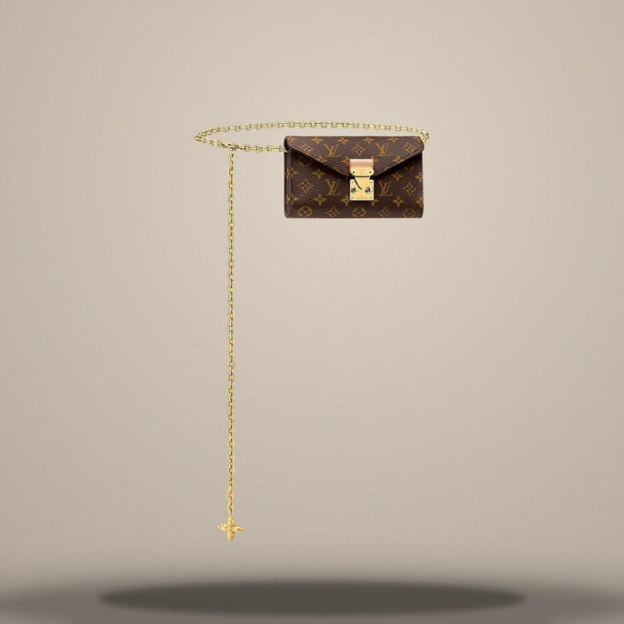 Louis Vuitton Gold Metal Chain Belt M4869Z
