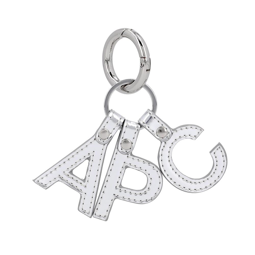 A.P.C. Unisex Metal Keychain Key Ring PUACB F63656 RAB ARGENT