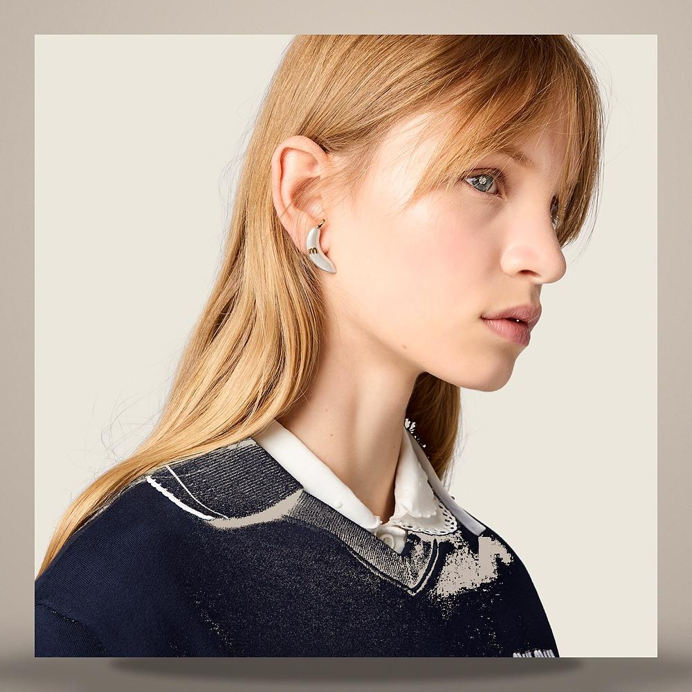 Miu Miu Metal Hoop Earrings 5IO495 2G9O F0SAJ